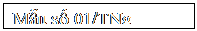 Text Box: Mẫu số 01/TNg 